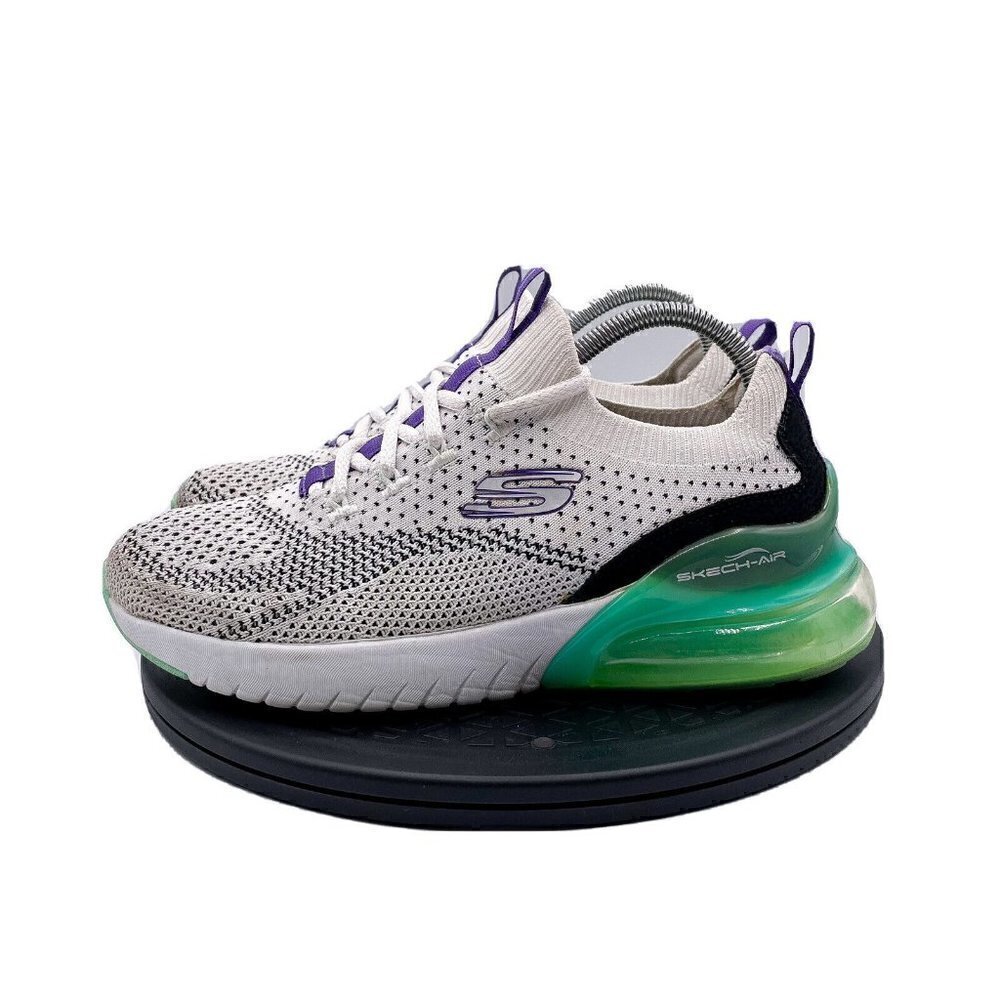 Skechers Sketch-Air Stratus Athletic Shoes Womens 9 White Turquoise Purple